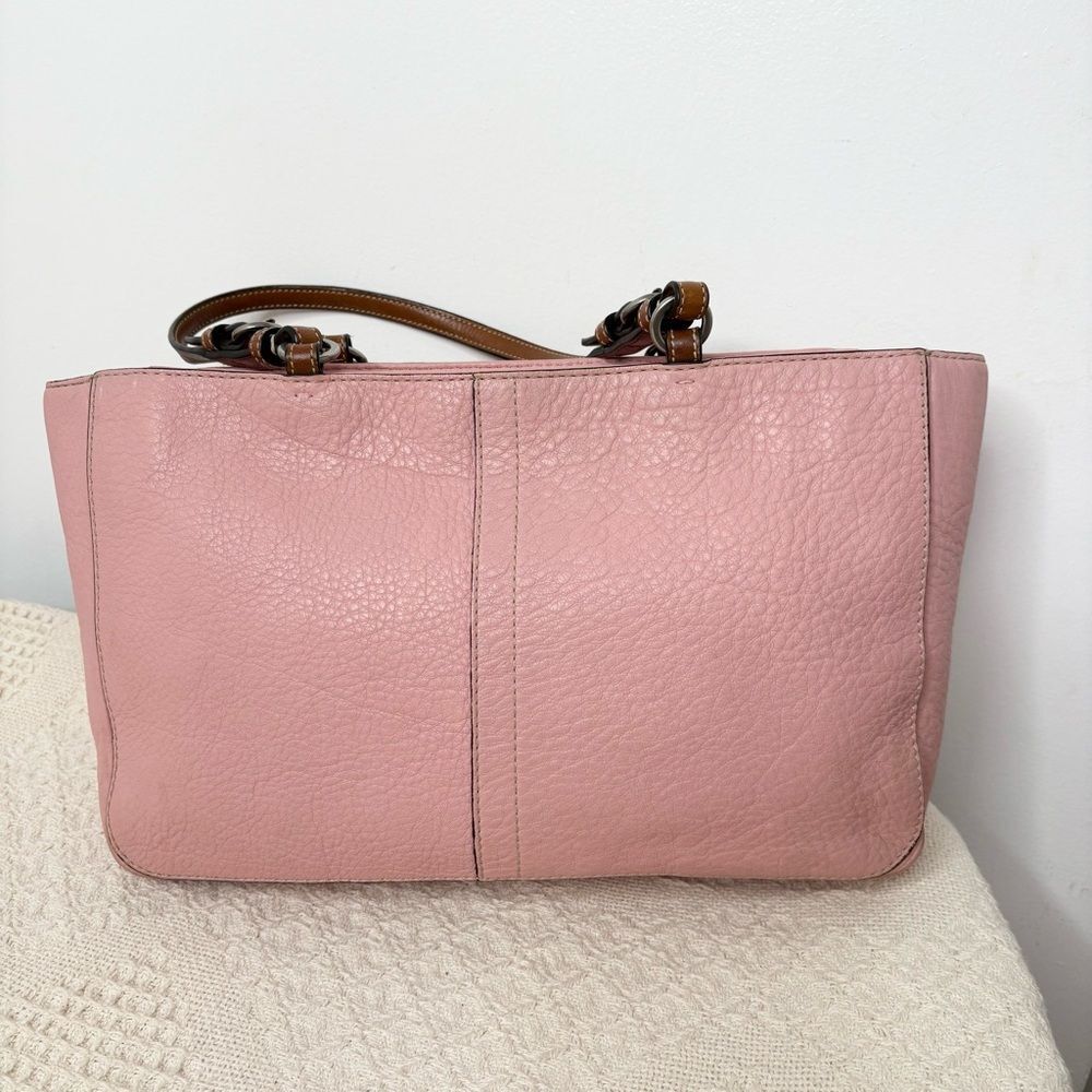 Coach Chelsea East West Leather Shoulder Bag Tote F10892 Light Pink Brown - Picture 6 of 9